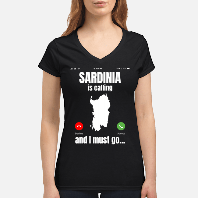 sardinia womens v-neck t-shirt